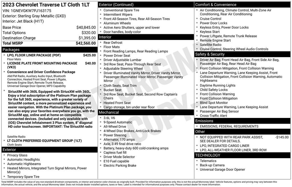 Used 2023 Chevrolet Traverse LT Cloth SUV