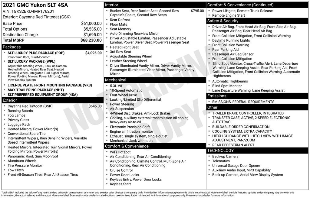 Used 2021 GMC Yukon SLT SUV