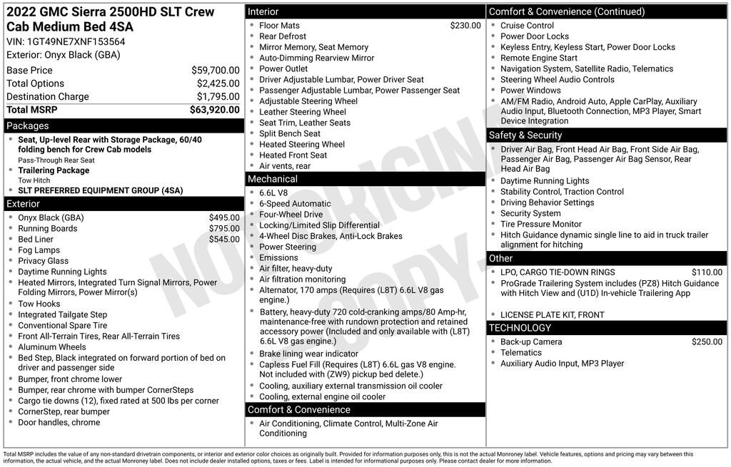 Used 2022 GMC Sierra 2500 HD SLT Truck