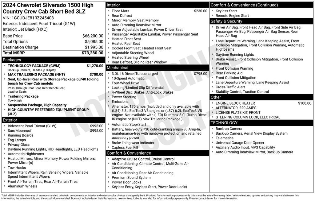 Used 2024 Chevrolet Silverado 1500 High Country Truck