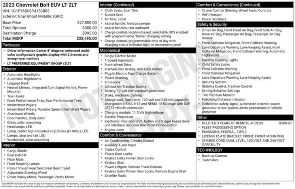 Used 2023 Chevrolet Bolt EUV LT SUV