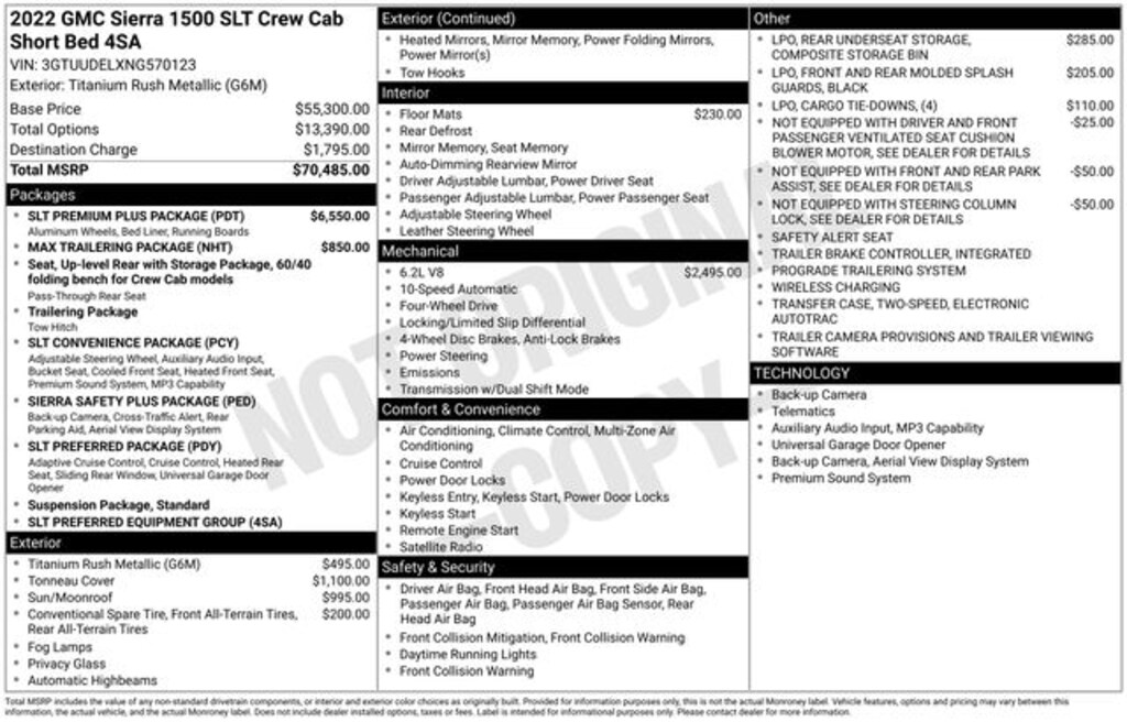 Used 2022 GMC Sierra 1500 SLT Truck Crew Cab
