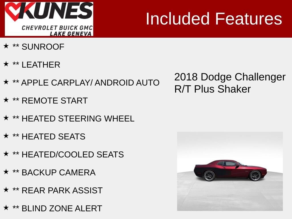 Used 2018 Dodge Challenger R/T Plus Shaker