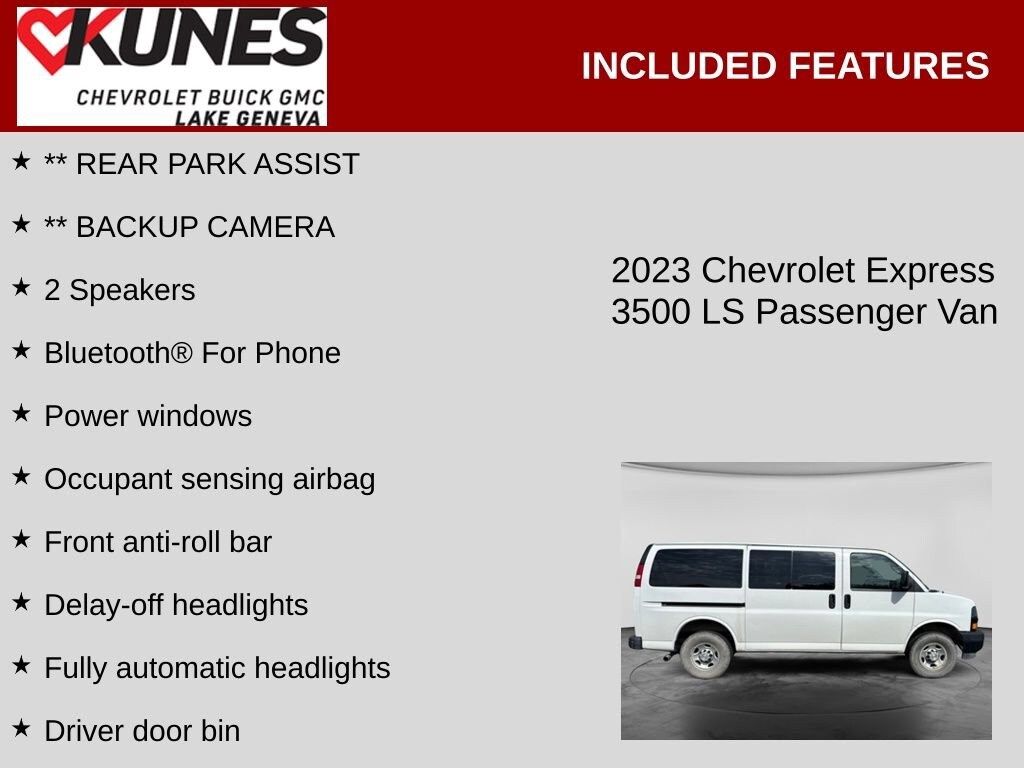 Used 2023 Chevrolet Express Passenger 3500 1LS Van