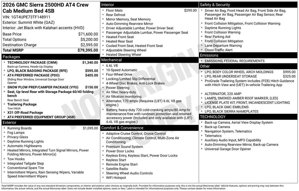 New 2026 GMC Sierra 2500 HD AT4 Truck