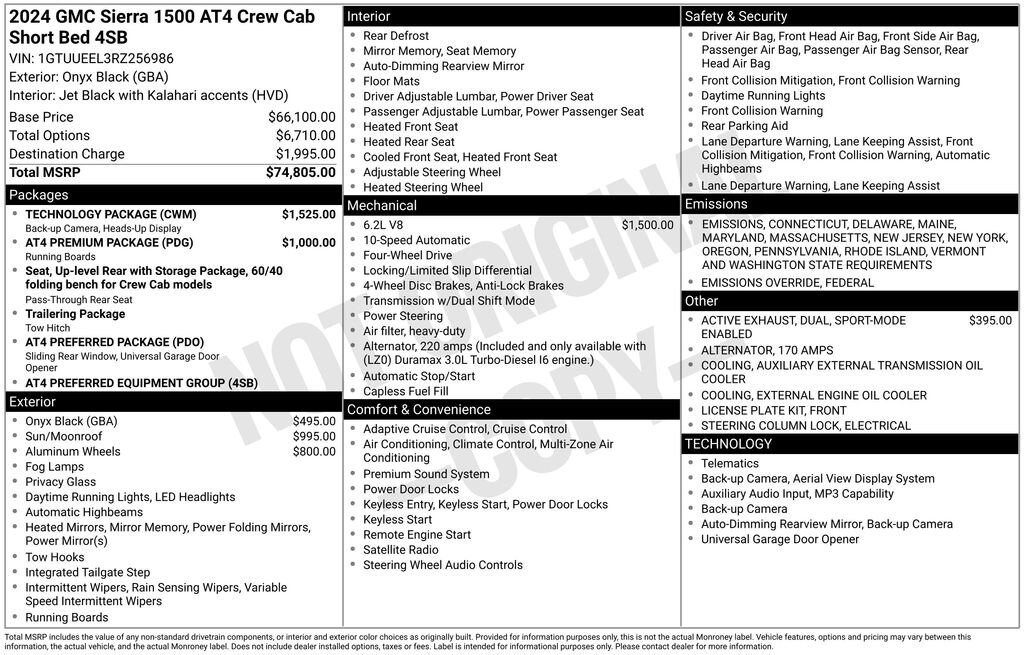 New 2024 GMC Sierra 1500 AT4 Truck