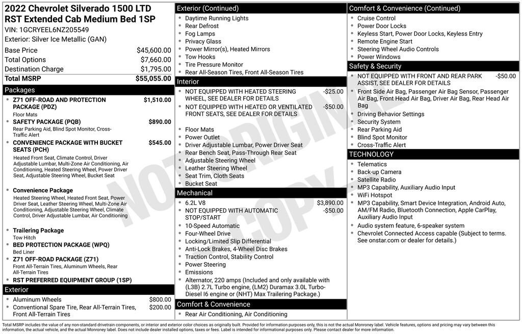 Used 2022 Chevrolet Silverado 1500 LTD RST Truck