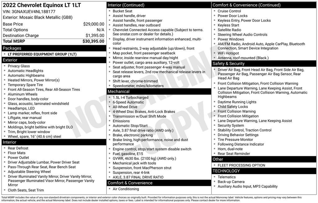 Used 2022 Chevrolet Equinox LT SUV