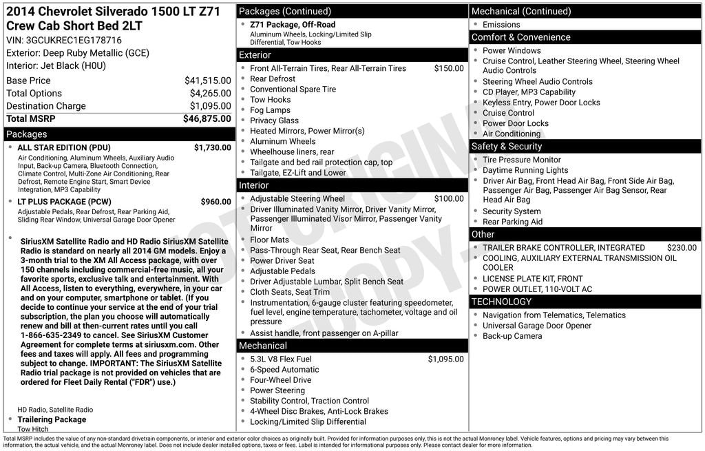 Used 2014 Chevrolet Silverado 1500 LT with VIN 3GCUKREC1EG178716 for sale in Atlantic, IA