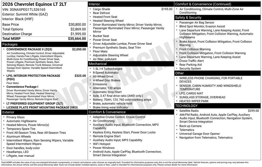 New 2026 Chevrolet Equinox LT SUV