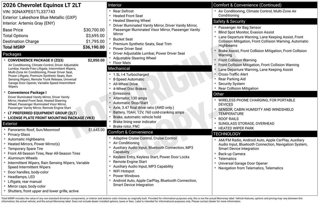 New 2026 Chevrolet Equinox LT SUV