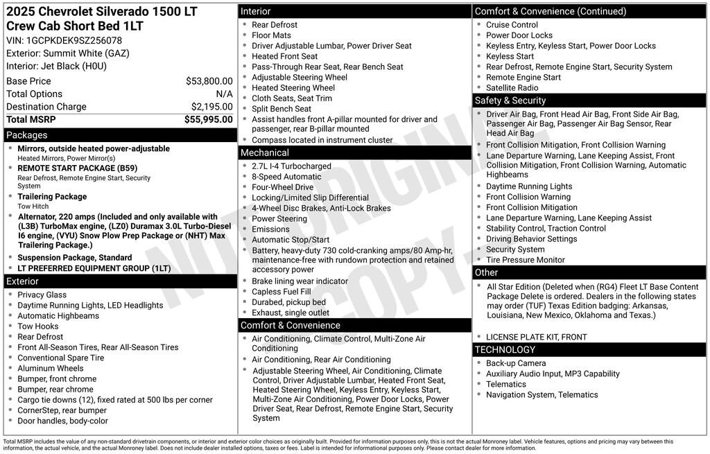 New 2025 Chevrolet Silverado 1500 LT Truck