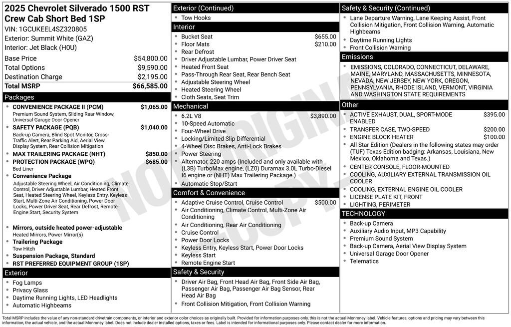 New 2025 Chevrolet Silverado 1500 RST Truck