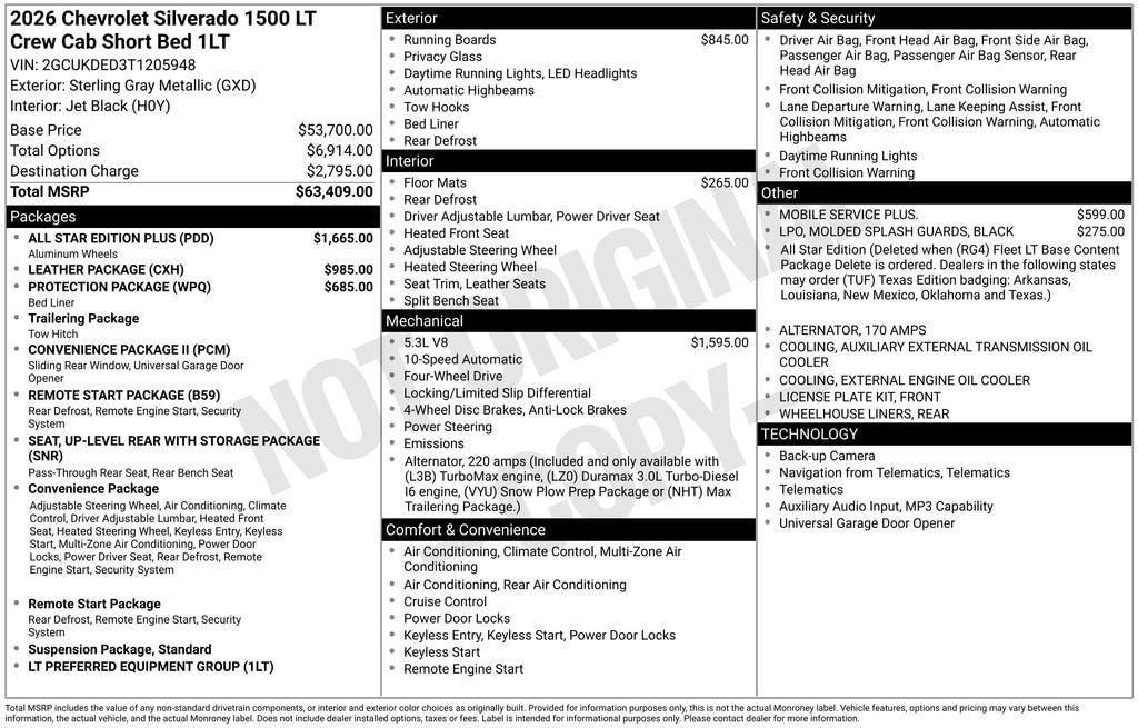New 2026 Chevrolet Silverado 1500 LT Truck