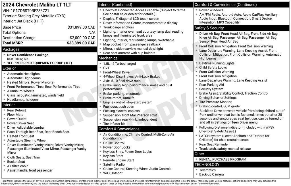 Used 2024 Chevrolet Malibu 1LT Car