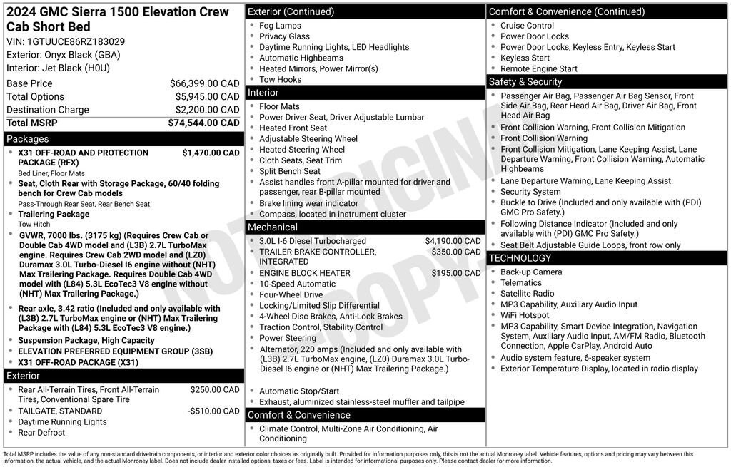 Used 2024 GMC Sierra 1500 Elevation Truck