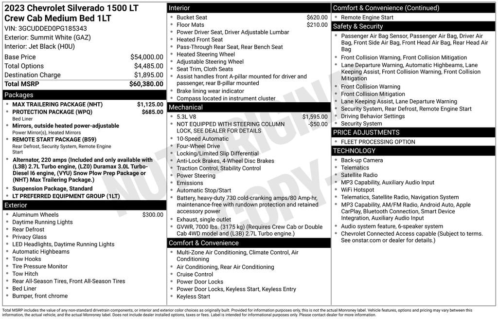 Used 2023 Chevrolet Silverado 1500 LT Truck