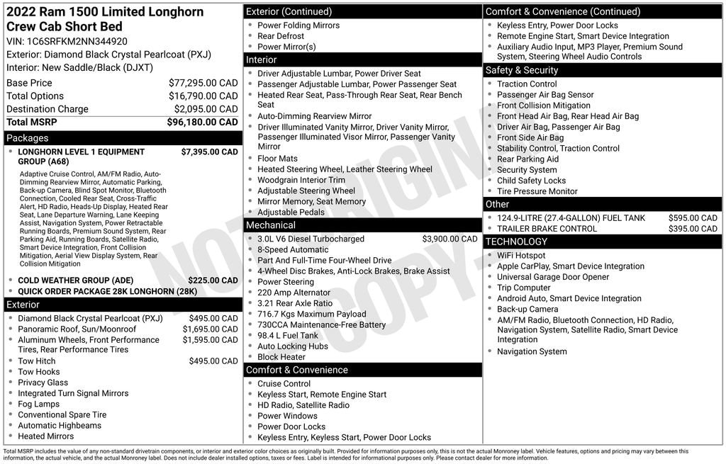 Used 2022 Ram 1500 Longhorn