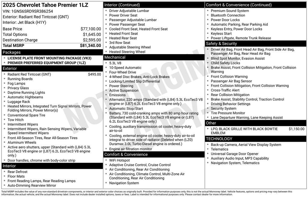 New 2025 Chevrolet Tahoe Premier SUV