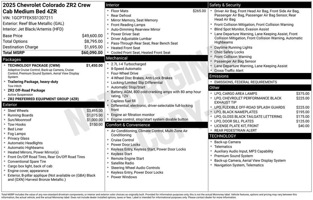 New 2025 Chevrolet Colorado ZR2 Truck