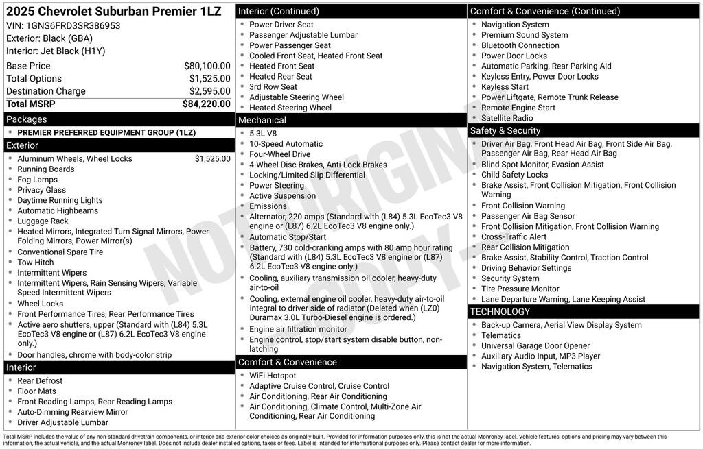 New 2025 Chevrolet Suburban Premier SUV
