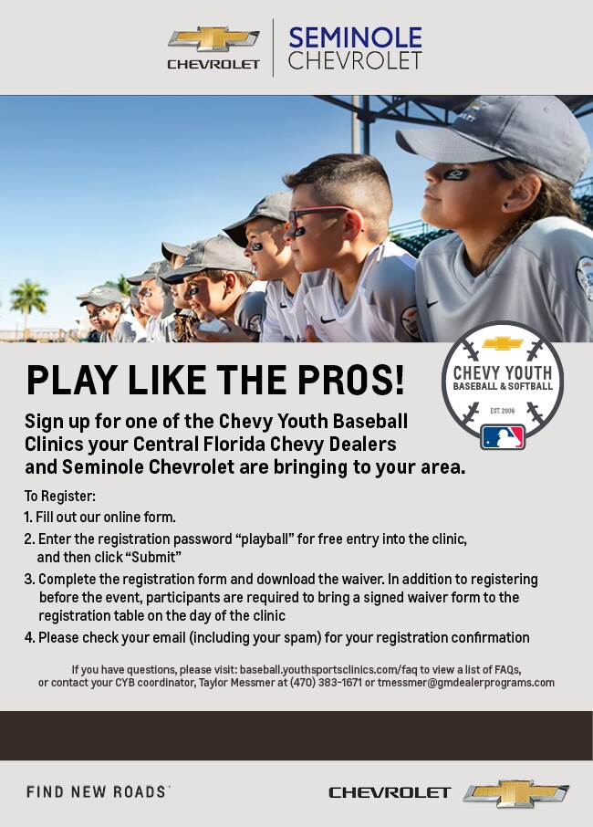 SUPPORT LAKE MARY YOUTH BASEBALL AND SOFTBALL Seminole Chevrolet