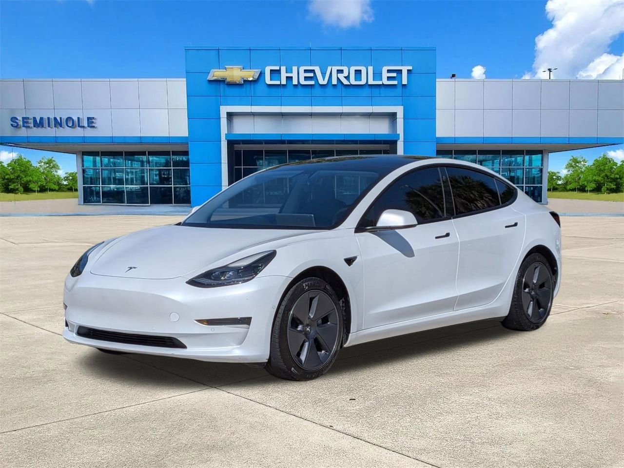 Used 2021 Tesla Model 3 Base with VIN 5YJ3E1EA9MF083957 for sale in Sanford, FL