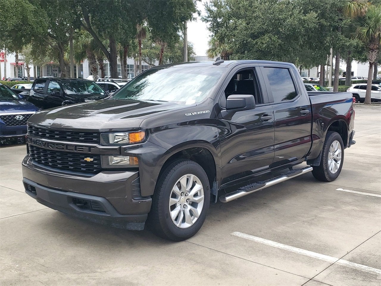 Certified 2021 Chevrolet Silverado 1500 Custom with VIN 1GCPWBEH2MZ169820 for sale in Sanford, FL