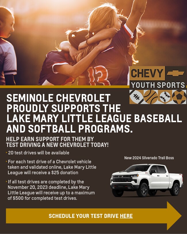 SUPPORT LAKE MARY YOUTH BASEBALL AND SOFTBALL Seminole Chevrolet