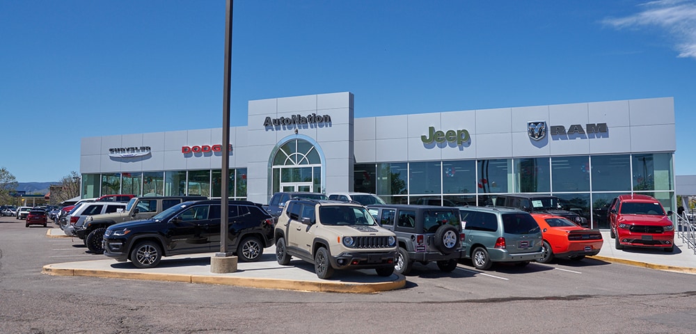 Exterior view of Autonation Chrysler Dodge Jeep Ram Southwest serving Englewood