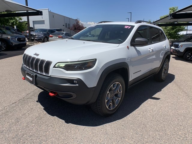 Used 2021 Jeep Cherokee Trailhawk with VIN 1C4PJMBX8MD105140 for sale in Littleton, CO