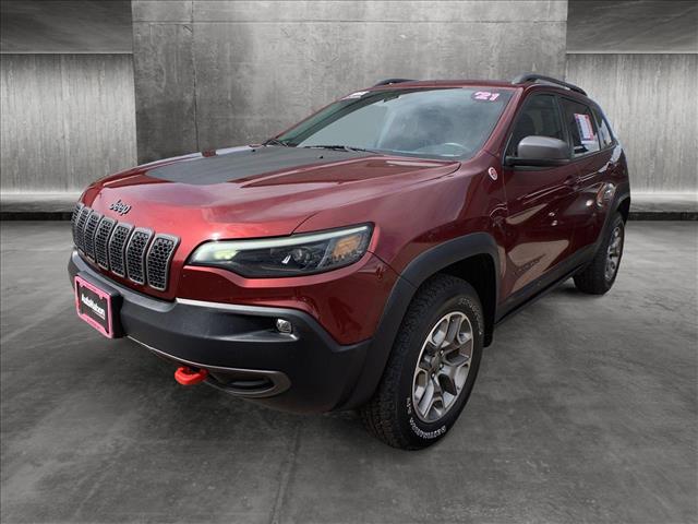 Used 2021 Jeep Cherokee Trailhawk with VIN 1C4PJMBX5MD109713 for sale in Littleton, CO