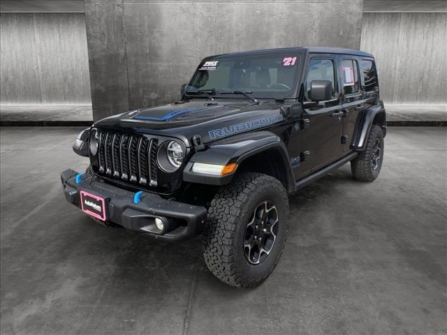 Used 2021 Jeep Wrangler Unlimited Rubicon 4XE with VIN 1C4JJXR66MW851479 for sale in Littleton, CO