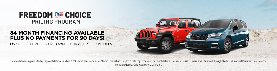 Freedom of choice pricing program banner