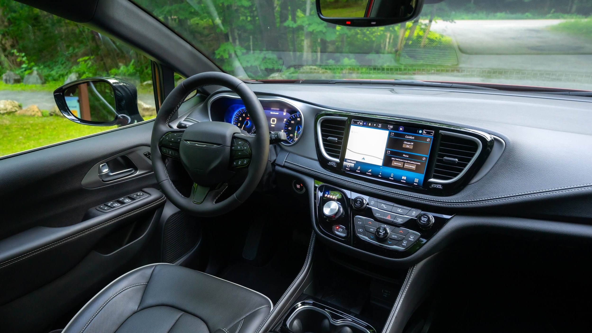 Interior shot of the Chrysler Pacifica