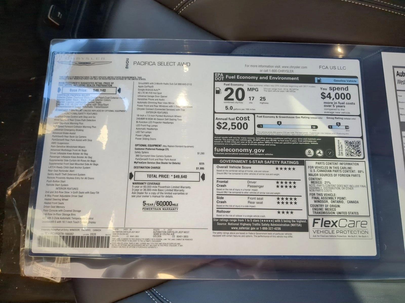 2026 Chrysler Pacifica Select - Photo 18