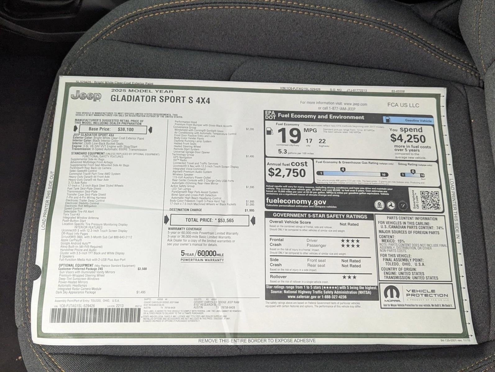 2025 Jeep Gladiator Sport S - Photo 17