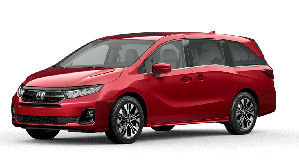  A red Honda Odyssey