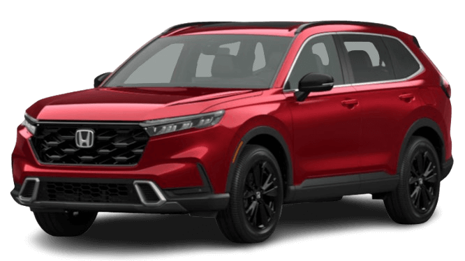 Learn about the color options of the Honda CR-V Hybrid Honda CR-V Hybrid in Radiant Red Metallic