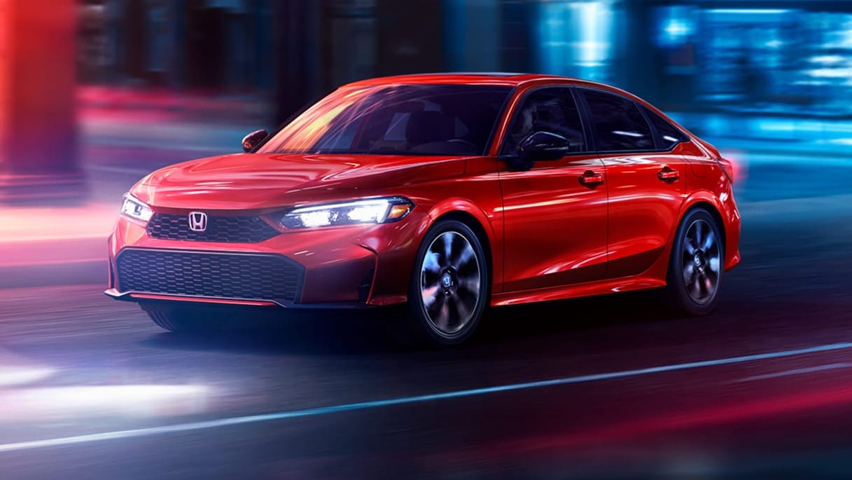 Honda Civic in Rallye Red