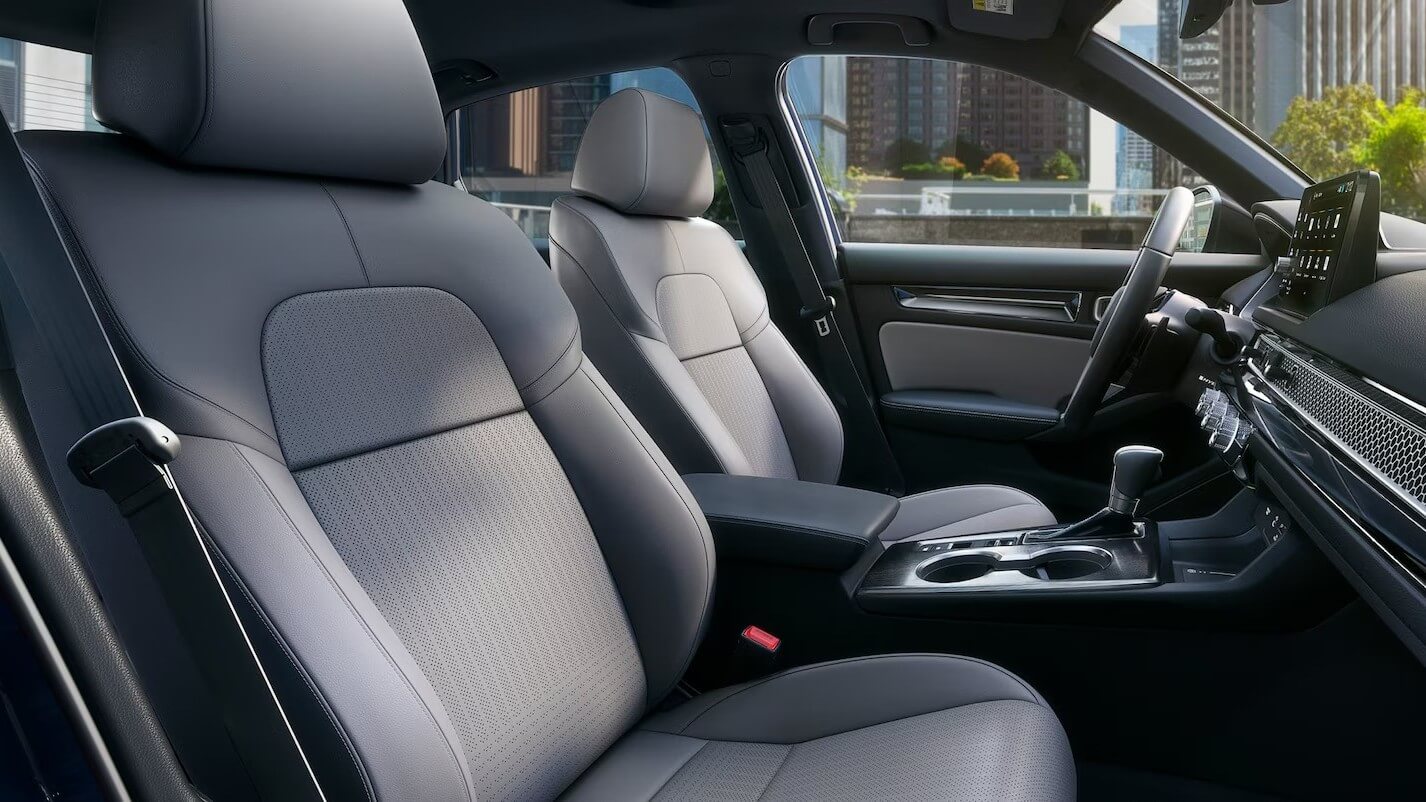  An image featuring the two front seats of the Honda Civic