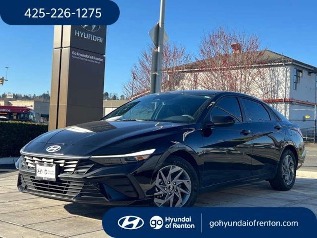 Certified 2025 Hyundai Elantra Hybrid Blue Sedan