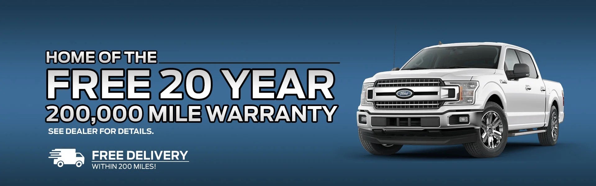 Free 20Year / 200,000 Mile Powertrain Warranty Bolivar Ford