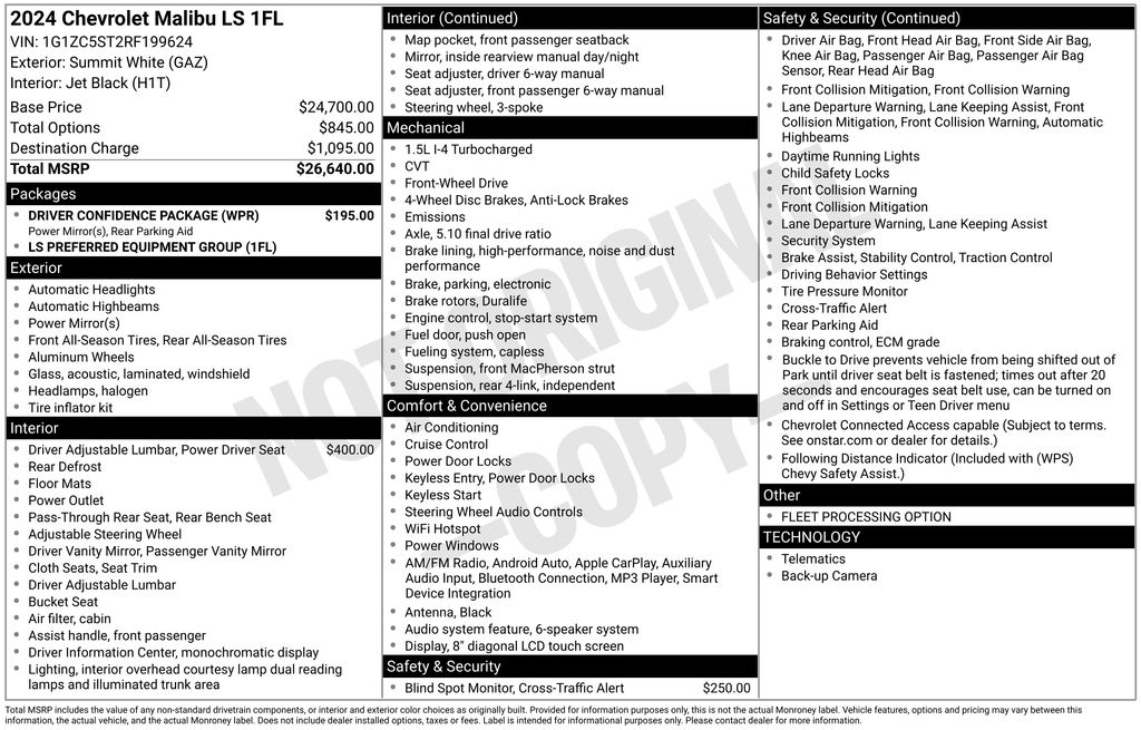2024 Chevrolet Malibu 1FL - Photo 48