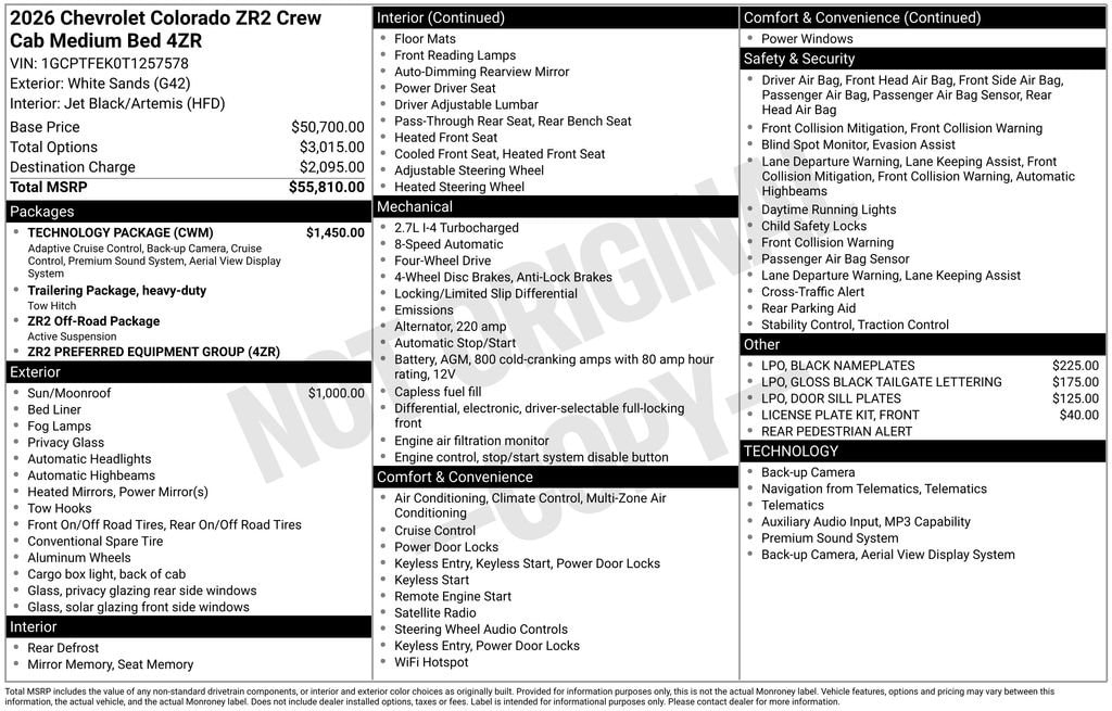 2026 Chevrolet Colorado ZR2 - Photo 63