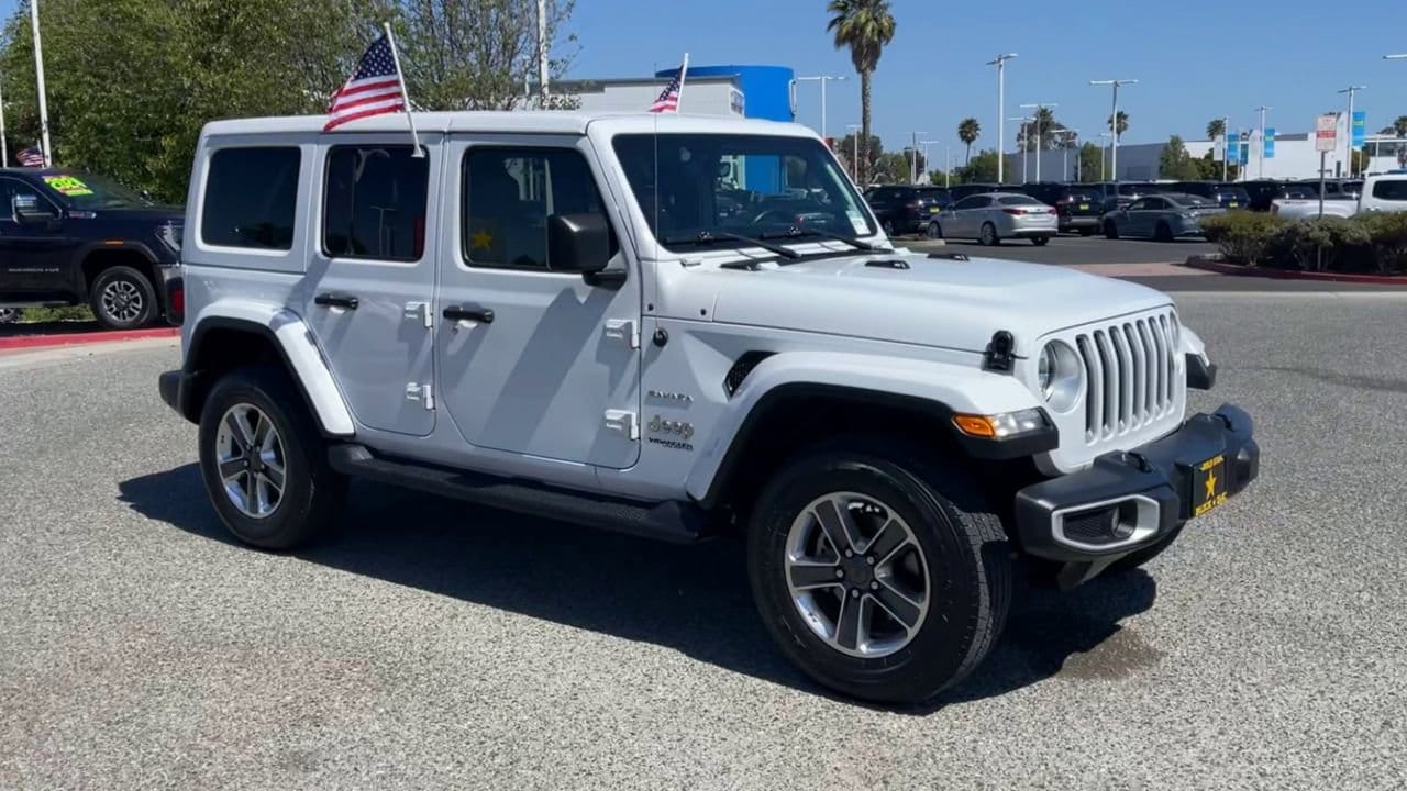 Used 2022 Jeep Wrangler Unlimited Sahara with VIN 1C4HJXEG6NW123885 for sale in Salinas, CA