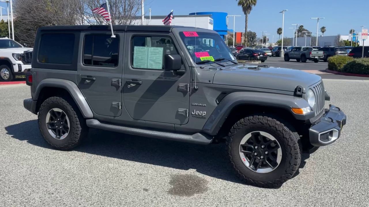 Used 2019 Jeep Wrangler Unlimited Sahara with VIN 1C4HJXEN2KW593244 for sale in Salinas, CA