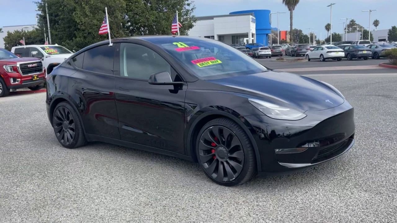 Used 2021 Tesla Model Y Performance with VIN 5YJYGDEF7MF271762 for sale in Salinas, CA