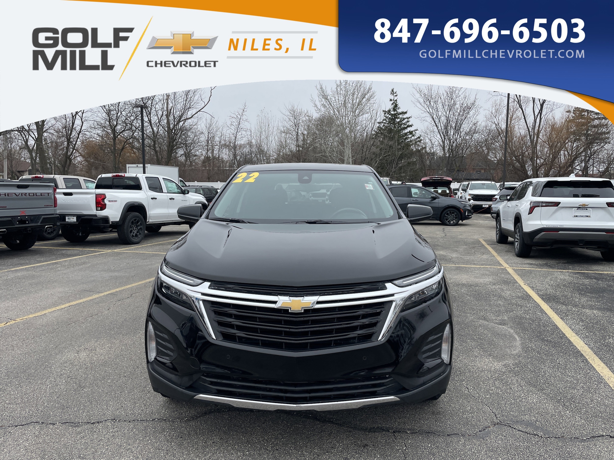Used 2022 Chevrolet Equinox LT with VIN 3GNAXUEV2NL126468 for sale in Niles, IL