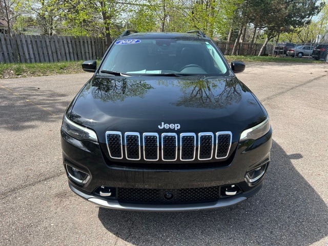 Certified 2022 Jeep Cherokee Limited with VIN 1C4PJMDX4ND515593 for sale in Bloomfield, MI